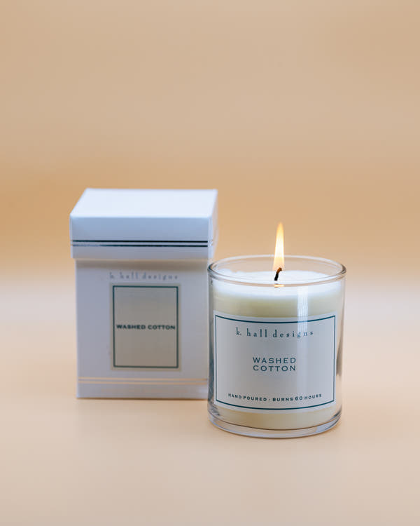 Washed Cotton Candle – 8 oz