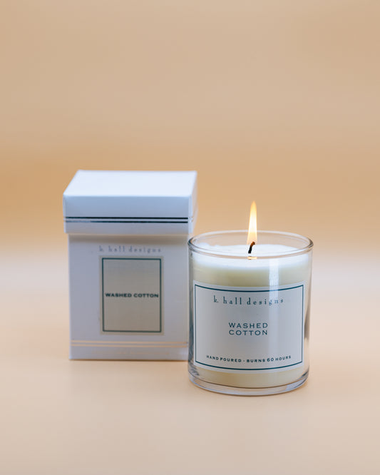 Washed Cotton Candle – 8 oz